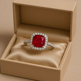 Zircon Ring-123 (Maroon)